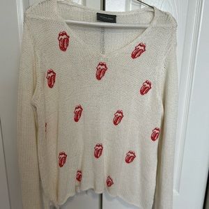 Wooden ships brand rolling stone inspired sweater.
